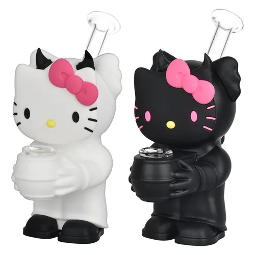 Product image of Generic, What Up, Cat? Silicone Water Pipe 5.5"