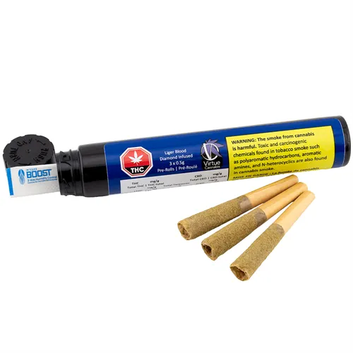 Liger Blood Diamond Infused - Virtue Cannabis - Infused Joints