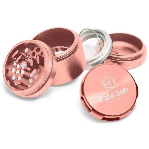 Product image of Bake Sale, 5pcs 63mm 2.5" Tall Grinder with Removable Magnetic Screen, Donut Pattern