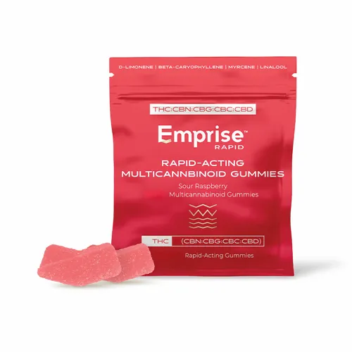 Product image of Sour Raspberry Multicannabinoid Gummies - Emprise Rapid - Gummies