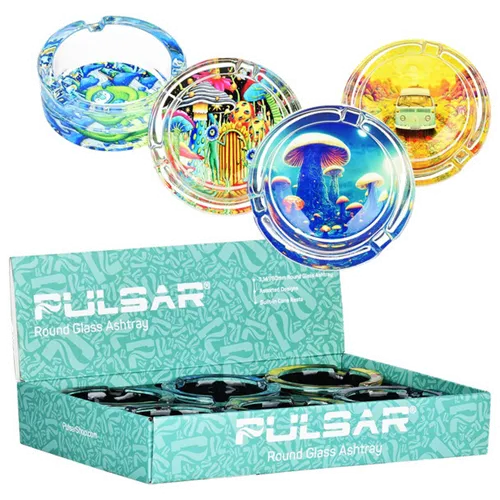 Product image of Pulsar, 3.4" Design Series Round Glass Ashtray