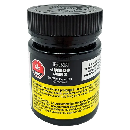 THC Vibe Caps 1000 - Tytan Jumbo Jars - Capsules