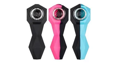 Product image of Rebound 4" Silicone Hand Pipe w/ Glass Bowl