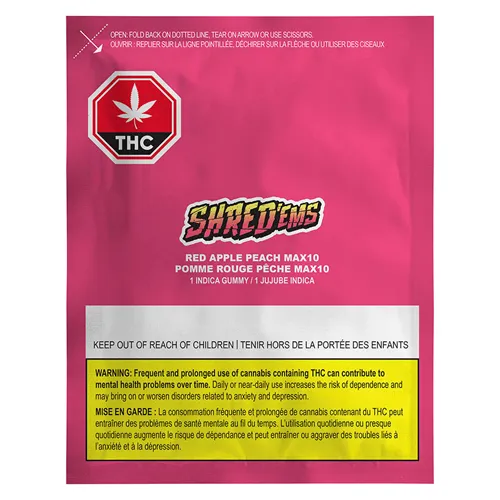 Red Apple Peach MAX10 Party Pack - Shred'ems - Gummies