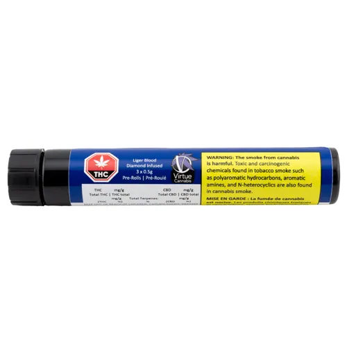 Liger Blood Diamond Infused - Virtue Cannabis - Infused Joints