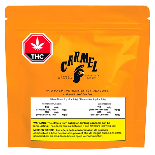 Product image of Two Pack: Permanently Jealous & Bananaconda - Carmel - Dried Flower