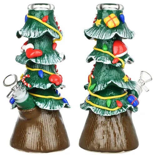 Product image of 9.75" Christmas Tree Beaker Glass Bong