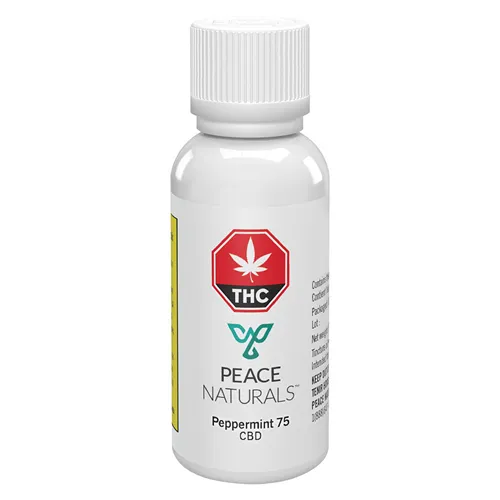 Product image of Peppermint 75 CBD Oil - Peace Naturals - Ingestible Oil