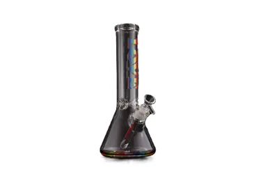 Product image of Red Eye Glass, 12" Rainbow Love Beaker Base Water Pipe