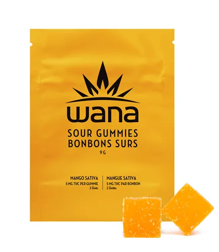 Product image of Mango Sour Soft Chews - Wana - Gummies