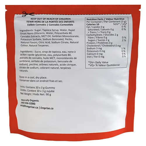 Sour Strawberry Kiwi 10 mg CBN + 10 mg THC - Emprise Rapid - Gummies