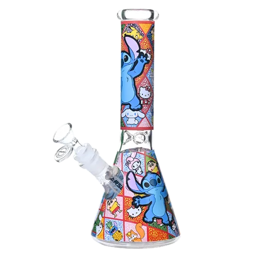 Product image of Arsenal, 10" 5mm Cartoon Collage Beaker Bong