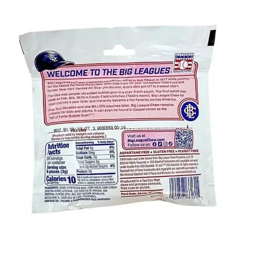 Big League Chew, Bubble Gum, Punch Out Pink Lemonade