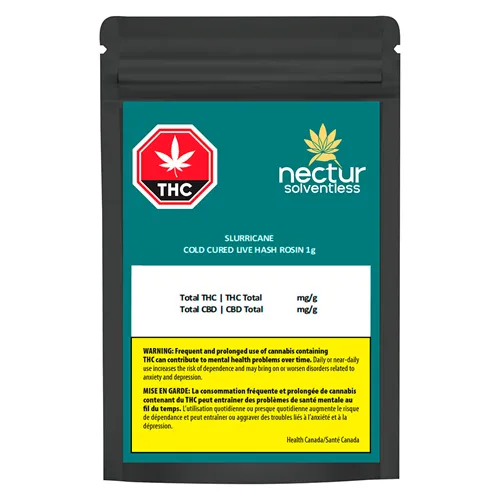 Slurricane Cold Cured Live Hash Rosin - Nectur Solventless - Rosin