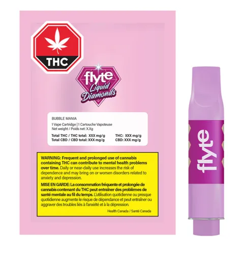 Bubble Mania Ice Liquid Diamond Blend - Flyte  - 510 Cartridges