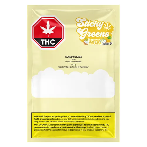 Island Colada Liquid Diamond Blend - Sticky Greens - 510 Cartridges