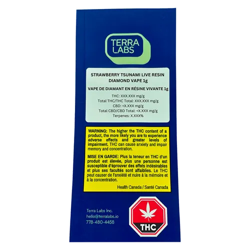 Product image of Strawberry Tsunami Live Resin Diamond Vape - Terra Labs - Live Resin 510