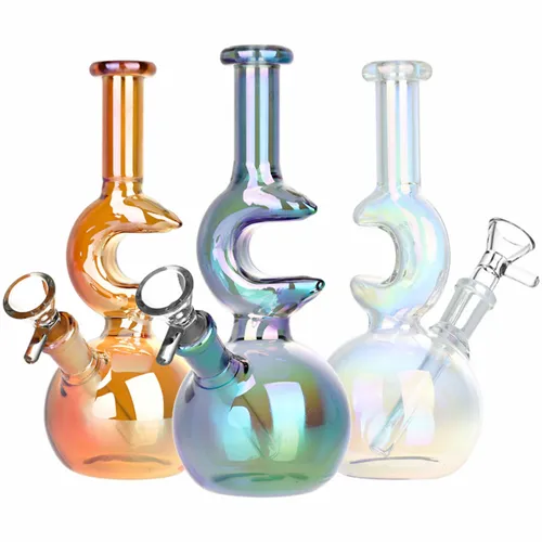 Product image of 7.25" Lunar Glow Electroplated Glass Water Pipe