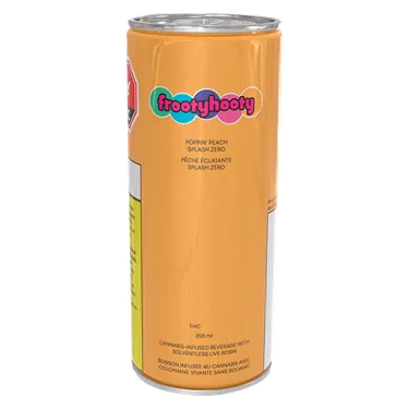Product image of Poppin' Peach Splash Zero - frootyhooty - THC Drinks