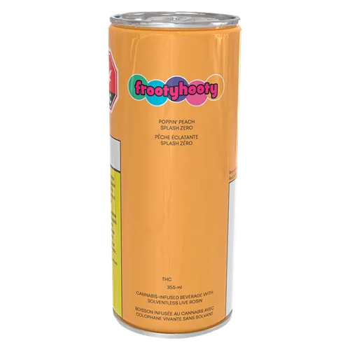 Poppin' Peach Splash Zero - frootyhooty - THC Drinks