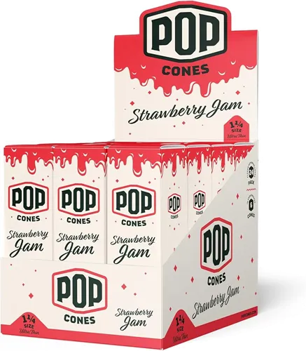 Product image of Pop Papers, Strawberry Jam Ultra Thin Rolling Paper w/ Flavoured Tips