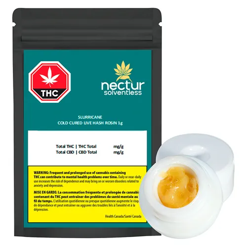 Slurricane Cold Cured Live Hash Rosin - Nectur Solventless - Rosin