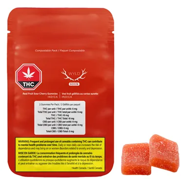 Product image of Real Fruit Sour Cherry - Wyld - Gummies