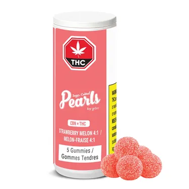 Product image of Strawberry Melon 4:1 CBN:THC - Pearls - Gummies
