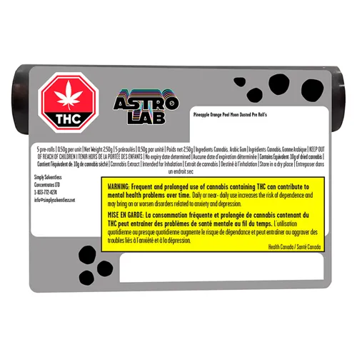 Pineapple Orange Peel Live Rosin Infused - Astrolab - Infused Joints