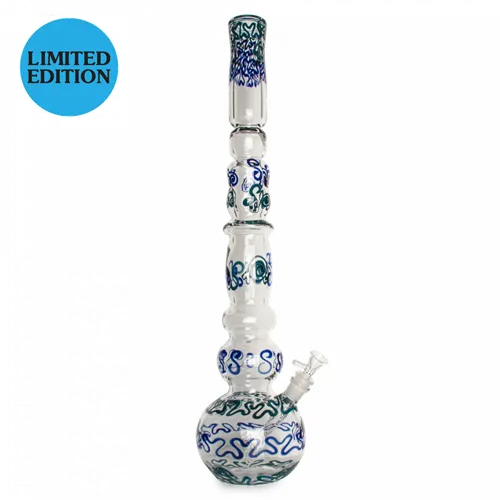 Product image of Red Eye Glass, 23" Train Wreck Bubble Base Bong