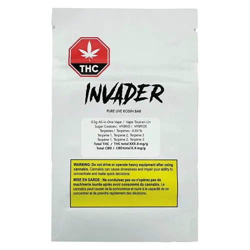 Pure Live Rosin Bar - INVADER - Disposables