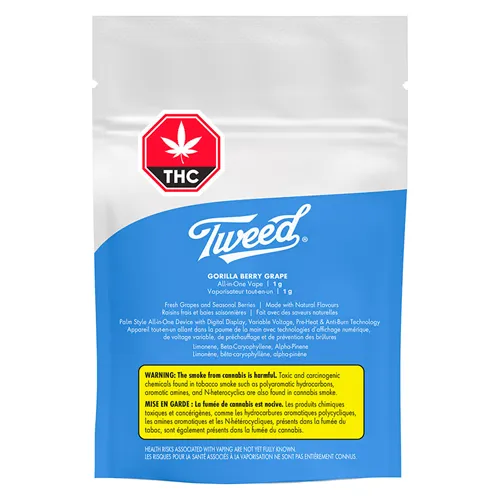 Gorilla Berry Grape Liquid Diamonds - Tweed - Disposables