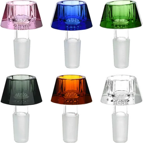 Red Eye Glass, 14mm Facetted Pull-Out Bowl