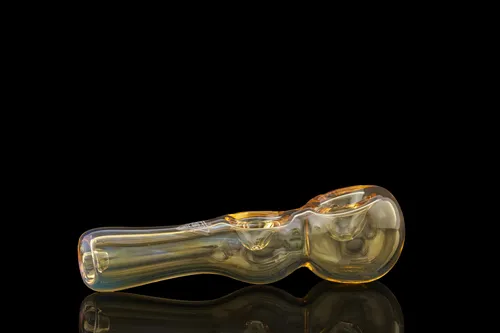Red Eye Glass, 4.5" Twice Baked 2 Bowl Hand Pipe