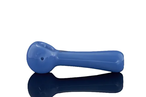 Red Eye Glass, 4.5" Solid Colour Spoon Hand Pipe