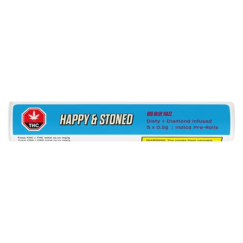 Big Blue Razz Disty & Diamond - Happy & Stoned - Infused Joints