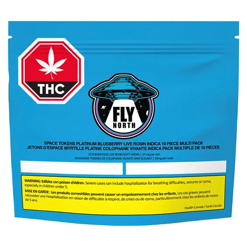 Space Tokens Platinum Blueberry Live Rosin - Fly North - Gummies