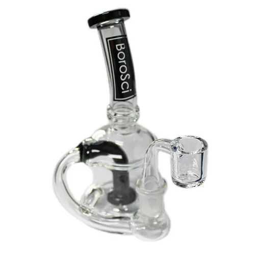 Product image of Borosci, 6" Circ Recycler Glass Concentrate Rig with Banger