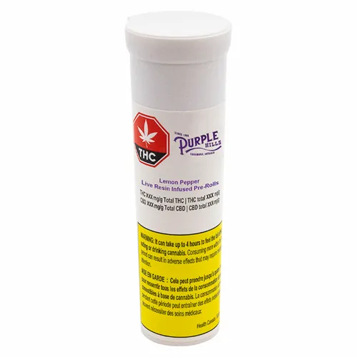 Lemon Pepper Live Resin Infused - Purple Hills - Pre-Rolled