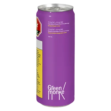 Product image of Grape Ginger Lime - Green Monke - THC Drinks