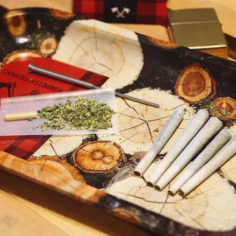 Canadian Lumber Metal Rolling Tray, 10.5" x 6.25"