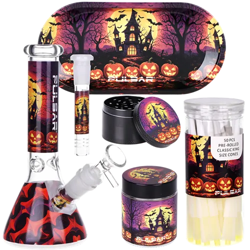 Product image of Pulsar, Halloween House Beaker Glass Water Pipe Smokers Kit