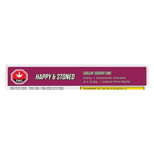 Product image of Chillin' Cherry Lime Disty & Diamond - Happy & Stoned - Infused Joints