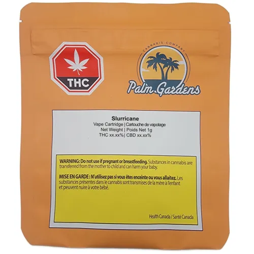 Product image of Slurricane Cold Cured Live Rosin - Palm Gardens - 510 Cartridges