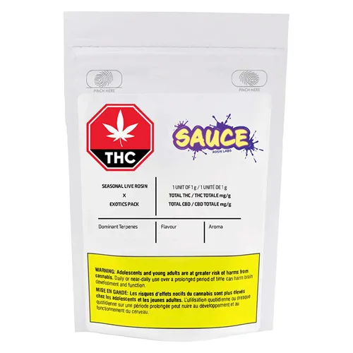 Live Rosin Seasonal Exotics Pack - Sauce Rosin Labs - Rosin