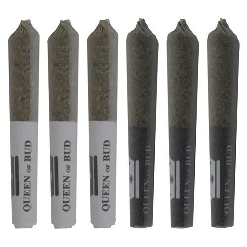 Product image of Clear Quartz vs Black Obsidian Diamond-Infused - Queen Of Bud - Infused Joints