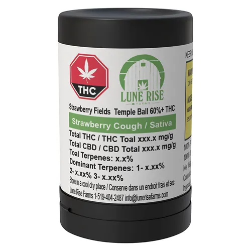 Strawberry Fields Temple Ball 60+ THC - Lune Rise Farms - Hash