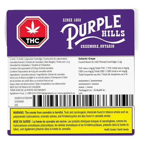 Product image of Galactic Grape Cured Resin XL - Purple Hills - Live Resin 510