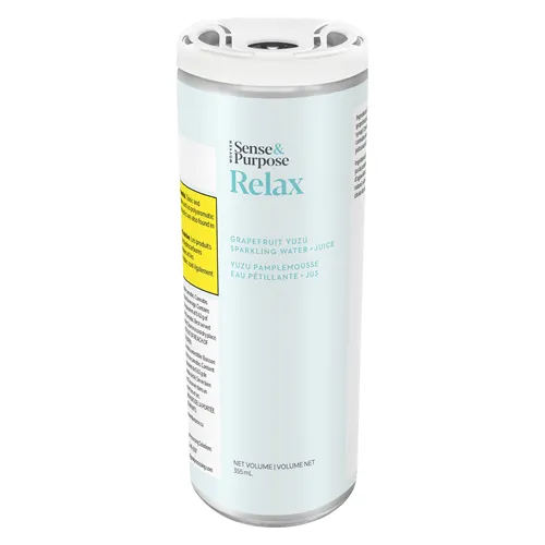 Product image of Relax: Grapefruit Yuzu Sparkling Beverage - Sense & Purpose - THC & CBD Drinks