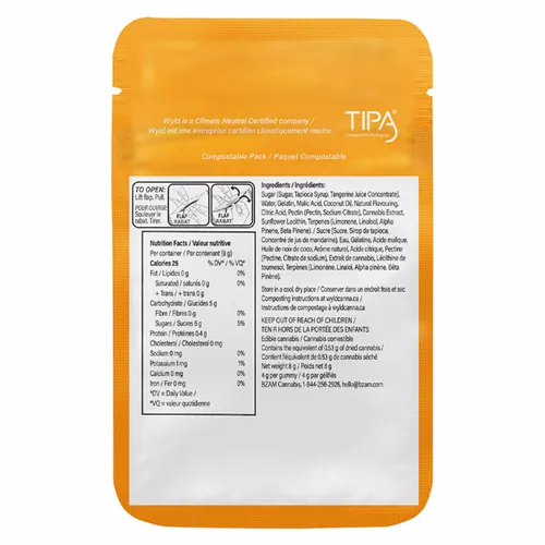 Real Fruit Sour Tangerine - Wyld - Gummies